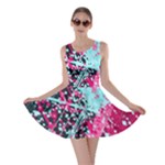 Colorful Splashes Grunge, Abstract Art Skater Dress