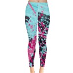 Colorful Splashes Grunge, Abstract Art Everyday Leggings 