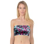 Colorful Splashes Grunge, Abstract Art Bandeau Top