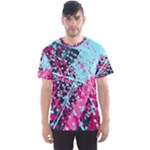 Colorful Splashes Grunge, Abstract Art Men s Sport Mesh T-Shirt