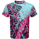 Colorful Splashes Grunge, Abstract Art Men s Cotton T-Shirt