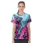 Colorful Splashes Grunge, Abstract Art Women s Sport Mesh T-Shirt