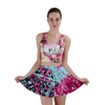 Colorful Splashes Grunge, Abstract Art Mini Skirt