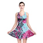 Colorful Splashes Grunge, Abstract Art Reversible Skater Dress