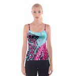 Colorful Splashes Grunge, Abstract Art Spaghetti Strap Top