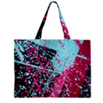 Colorful Splashes Grunge, Abstract Art Zipper Mini Tote Bag