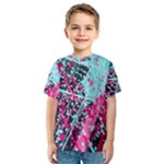 Colorful Splashes Grunge, Abstract Art Kids  Sport Mesh T-Shirt