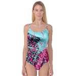 Colorful Splashes Grunge, Abstract Art Camisole Leotard 