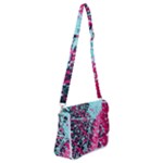 Colorful Splashes Grunge, Abstract Art Shoulder Bag with Back Zipper