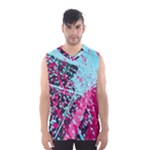 Colorful Splashes Grunge, Abstract Art Men s Basketball Tank Top