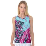 Colorful Splashes Grunge, Abstract Art Women s Basketball Tank Top