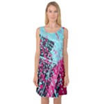 Colorful Splashes Grunge, Abstract Art Sleeveless Satin Nightdress