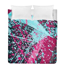 Colorful Splashes Grunge, Abstract Art Duvet Cover Double Side (Full/ Double Size) from ArtsNow.com