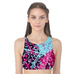 Colorful Splashes Grunge, Abstract Art Tank Bikini Top