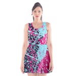 Colorful Splashes Grunge, Abstract Art Scoop Neck Skater Dress