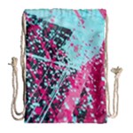 Colorful Splashes Grunge, Abstract Art Drawstring Bag (Large)