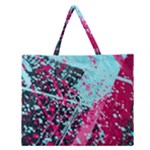 Colorful Splashes Grunge, Abstract Art Zipper Large Tote Bag