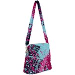 Colorful Splashes Grunge, Abstract Art Zipper Messenger Bag