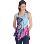 Colorful Splashes Grunge, Abstract Art Sleeveless Tunic