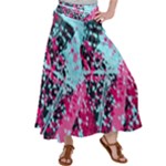 Colorful Splashes Grunge, Abstract Art Women s Satin Palazzo Pants