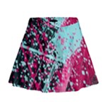 Colorful Splashes Grunge, Abstract Art Mini Flare Skirt