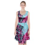 Colorful Splashes Grunge, Abstract Art Racerback Midi Dress