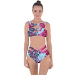 Colorful Splashes Grunge, Abstract Art Bandaged Up Bikini Set 