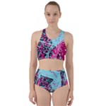 Colorful Splashes Grunge, Abstract Art Racer Back Bikini Set