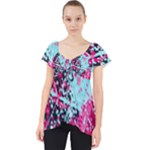 Colorful Splashes Grunge, Abstract Art Lace Front Dolly Top