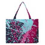 Colorful Splashes Grunge, Abstract Art Medium Tote Bag