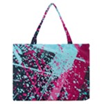 Colorful Splashes Grunge, Abstract Art Zipper Medium Tote Bag