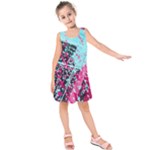 Colorful Splashes Grunge, Abstract Art Kids  Sleeveless Dress