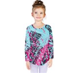 Colorful Splashes Grunge, Abstract Art Kids  Long Sleeve T-Shirt