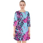 Colorful Splashes Grunge, Abstract Art Smock Dress