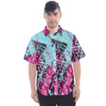 Colorful Splashes Grunge, Abstract Art Men s Short Sleeve Shirt