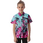 Colorful Splashes Grunge, Abstract Art Kids  Short Sleeve Shirt