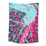 Colorful Splashes Grunge, Abstract Art Medium Tapestry