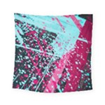 Colorful Splashes Grunge, Abstract Art Square Tapestry (Small)