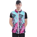 Colorful Splashes Grunge, Abstract Art Men s Puffer Vest