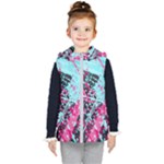 Colorful Splashes Grunge, Abstract Art Kids  Hooded Puffer Vest