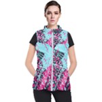 Colorful Splashes Grunge, Abstract Art Women s Puffer Vest