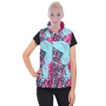 Colorful Splashes Grunge, Abstract Art Women s Button Up Vest