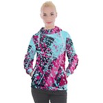 Colorful Splashes Grunge, Abstract Art Women s Hooded Pullover