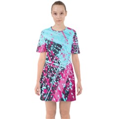 Sixties Short Sleeve Mini Dress 