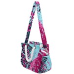 Colorful Splashes Grunge, Abstract Art Rope Handles Shoulder Strap Bag