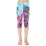 Colorful Splashes Grunge, Abstract Art Kids  Capri Leggings 