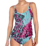 Colorful Splashes Grunge, Abstract Art Tankini Set