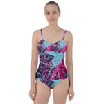 Colorful Splashes Grunge, Abstract Art Sweetheart Tankini Set