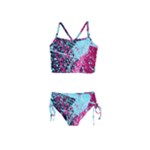 Colorful Splashes Grunge, Abstract Art Girls  Tankini Swimsuit