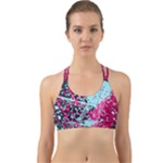 Colorful Splashes Grunge, Abstract Art Back Web Sports Bra